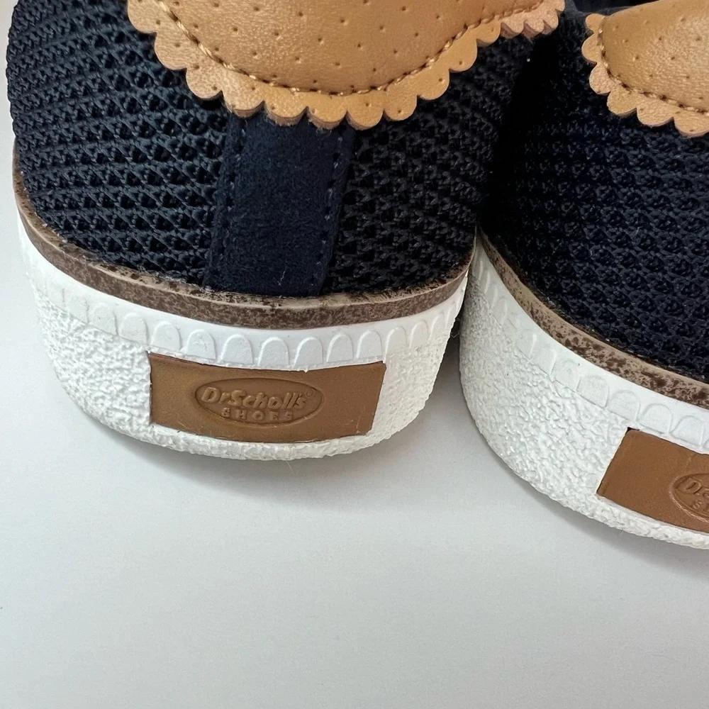 Dr Scholls Womens Size 7.5 Seaside Sneakers Shoes Comfort Slip On Low‎ Top Navy